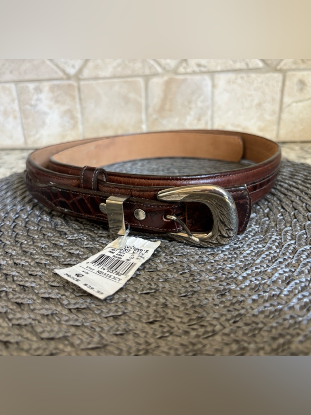Nadia Women’s or Men’s Leather Brown Cognac Belt